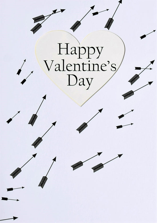 Valentine's Day Card, Arrows, Happy Valentine's Day, See through acetate window